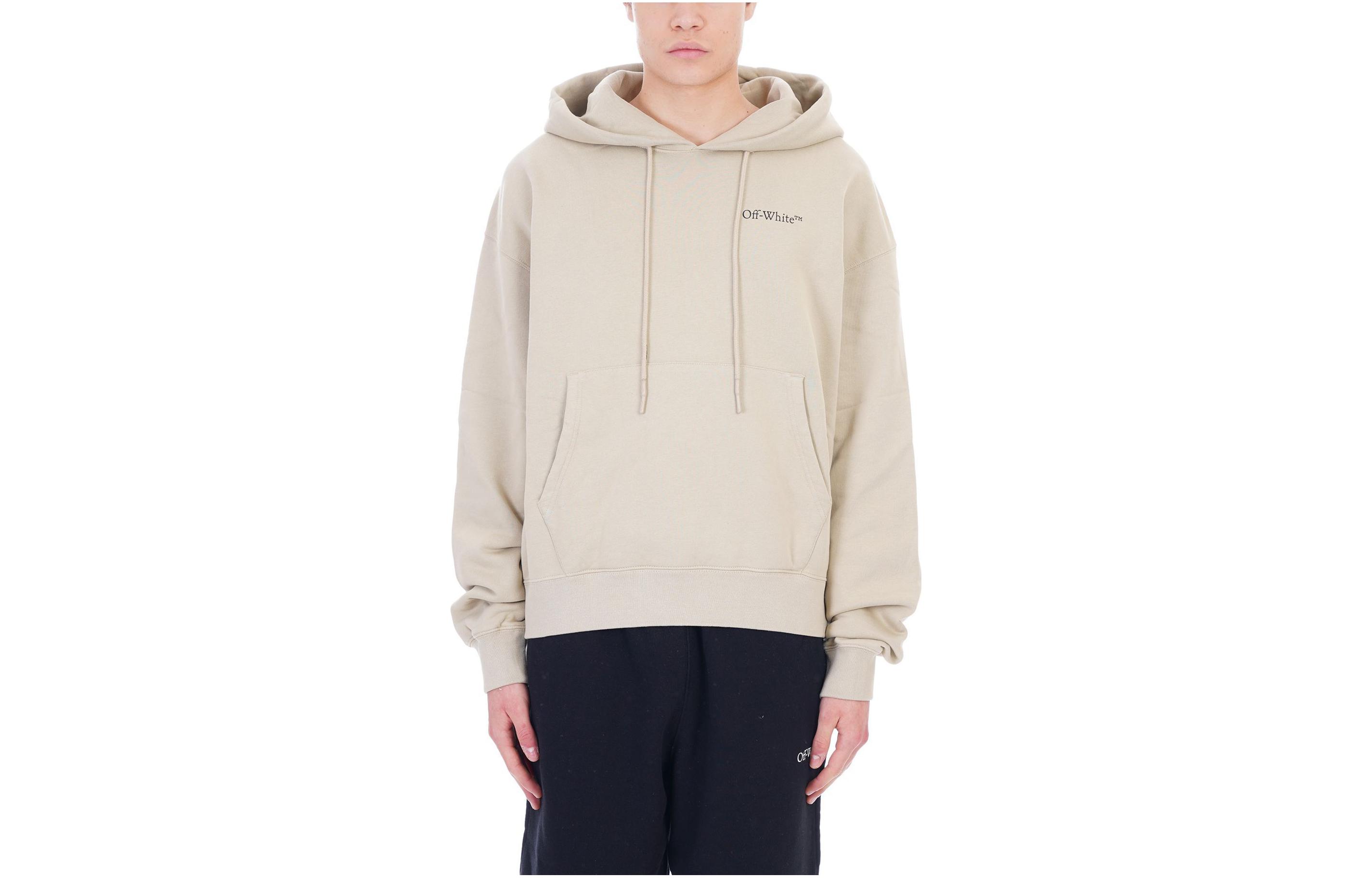 Off-White SS23 Graphic Logo Print Hoodie Beige OMBB037S22FLE0071710 圖 2