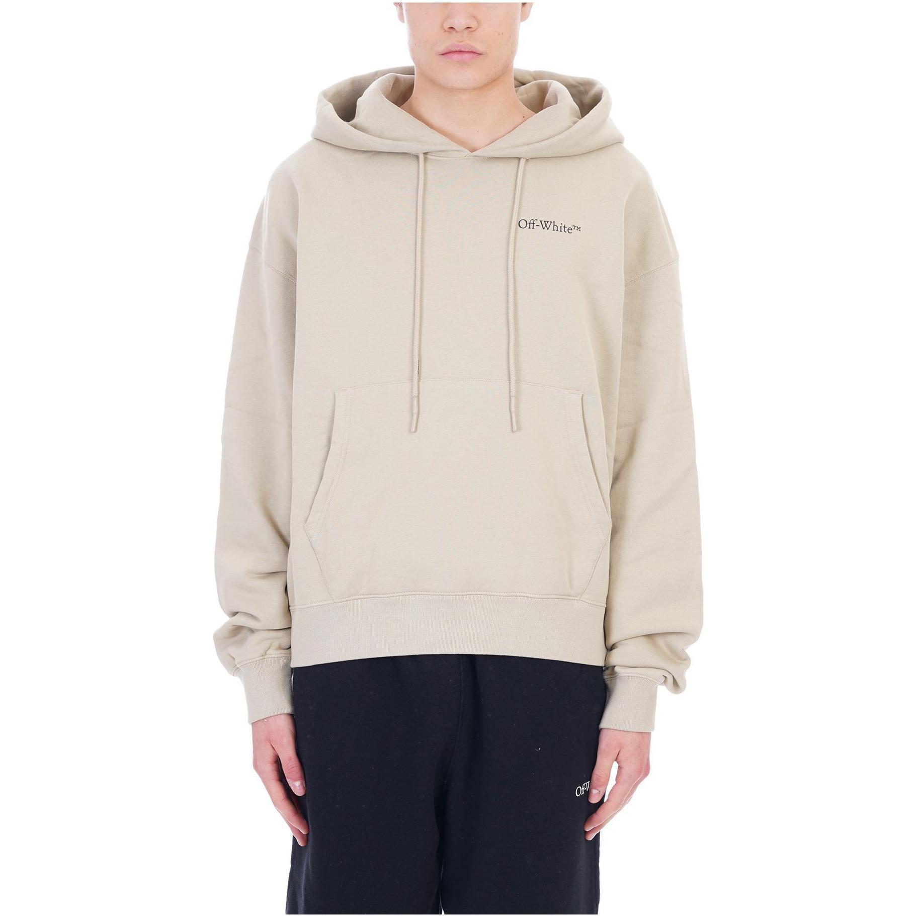 Off-White SS23 Graphic Logo Print Hoodie Beige OMBB037S22FLE0071710 圖 5