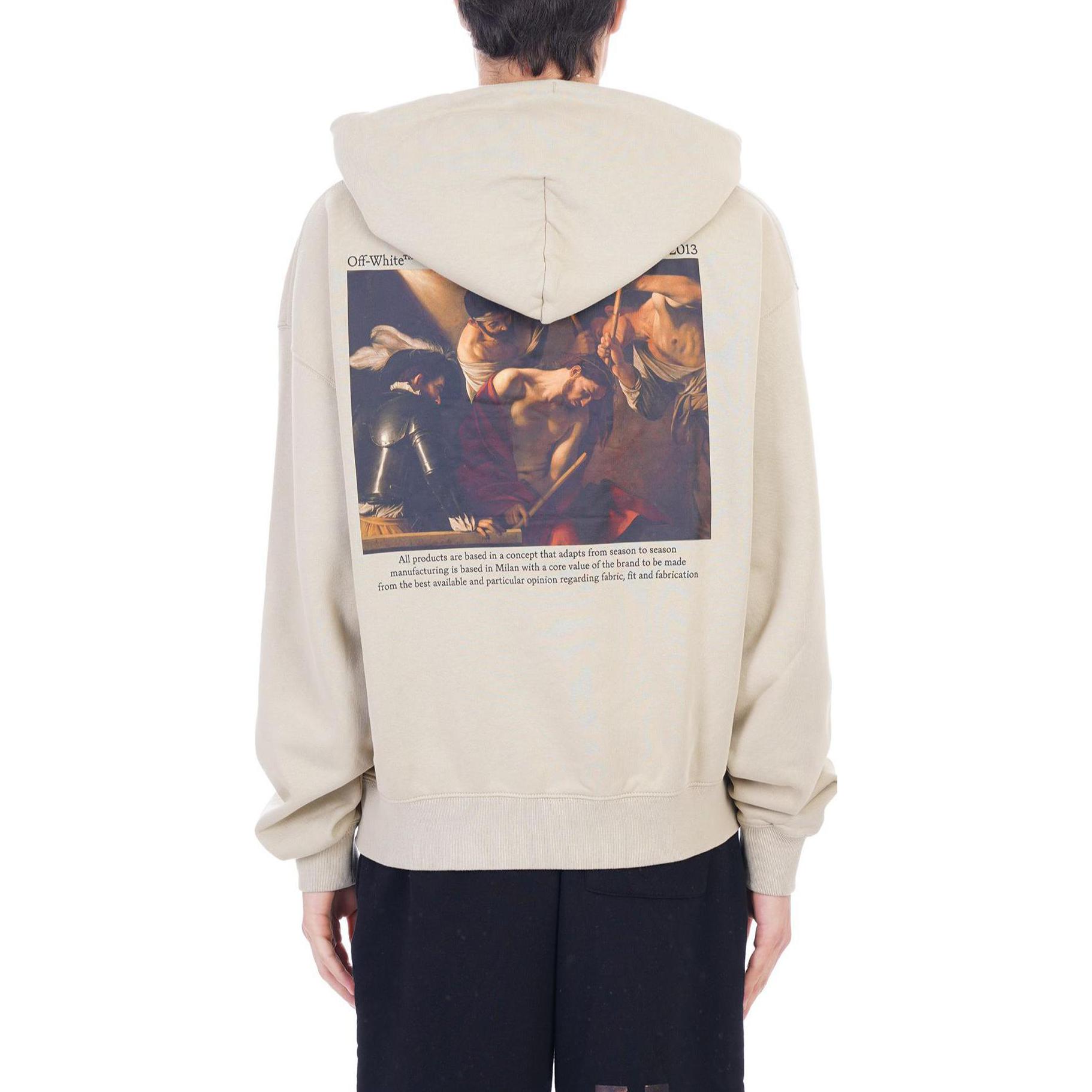 Off-White SS23 Graphic Logo Print Hoodie Beige OMBB037S22FLE0071710 圖 6