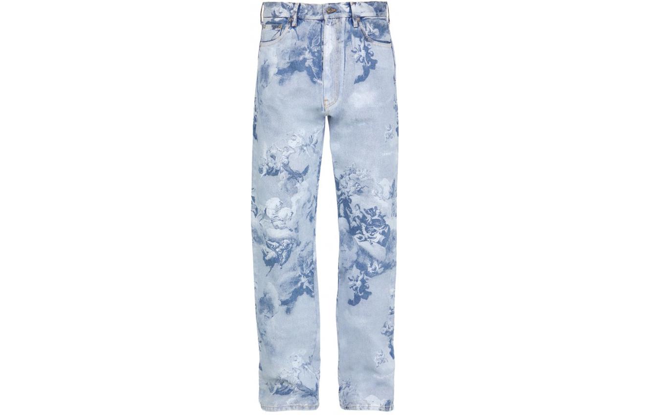 Order OFF-WHITE SS23 Seluar Jeans Cetakan Grafik Biru Regular Fit Malaysia. OMYA138S23DEN0034000