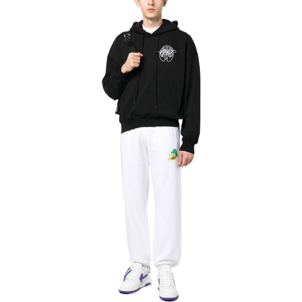 OFF-WHITE SS23 Graphic Print Pullover Hoodie Loose Fit Black Men’s OMBB110S23FLE0031001 圖 3