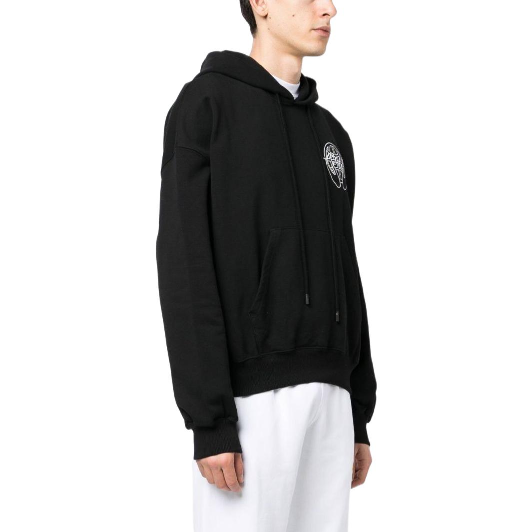 OFF-WHITE SS23 Graphic Print Pullover Hoodie Loose Fit Black Men’s OMBB110S23FLE0031001 圖 5
