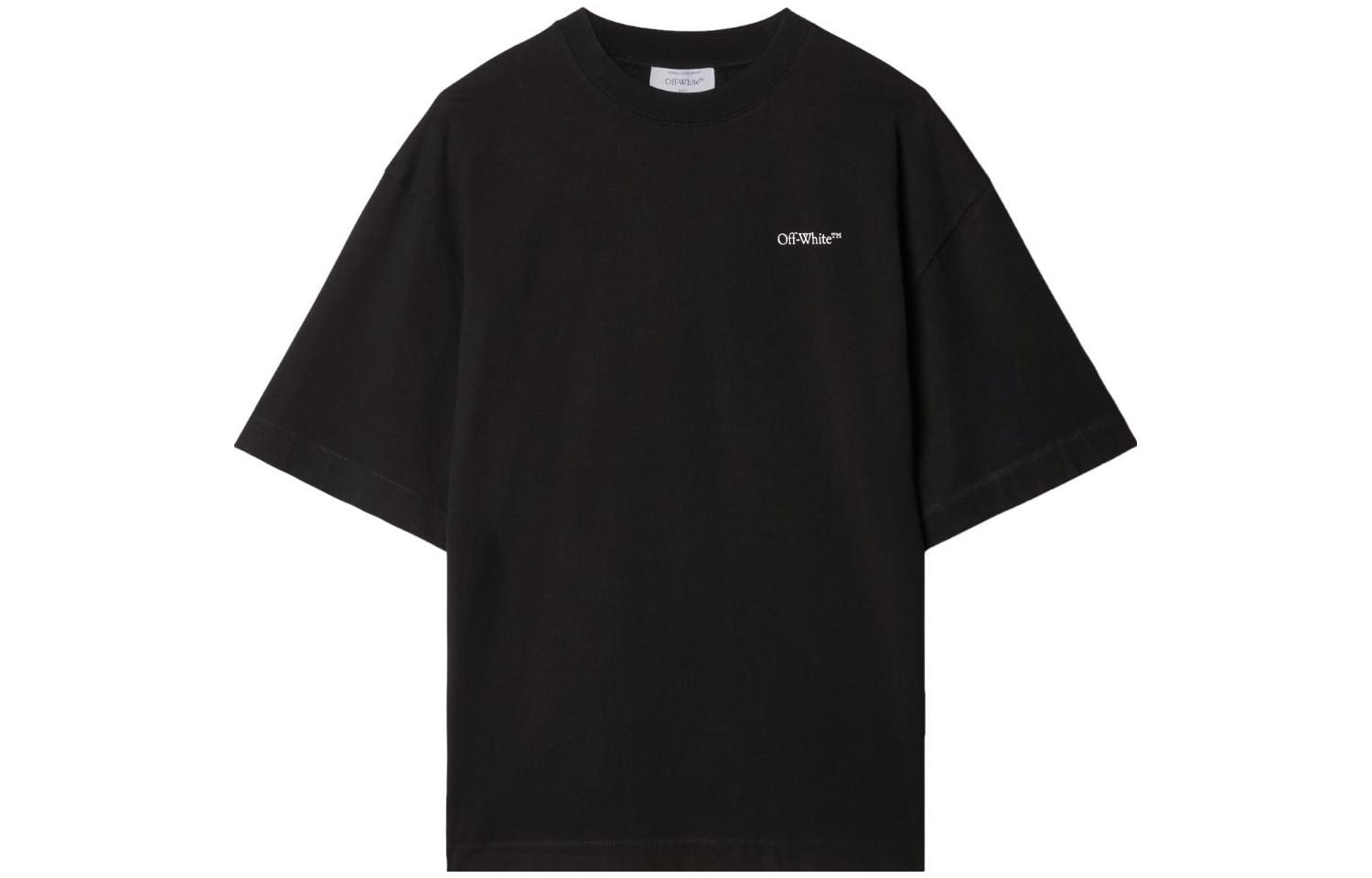 OFF-WHITE SS23 Graphic Print Stretch Cotton T-Shirt Black () OMAA120F23JER0051001 圖 2