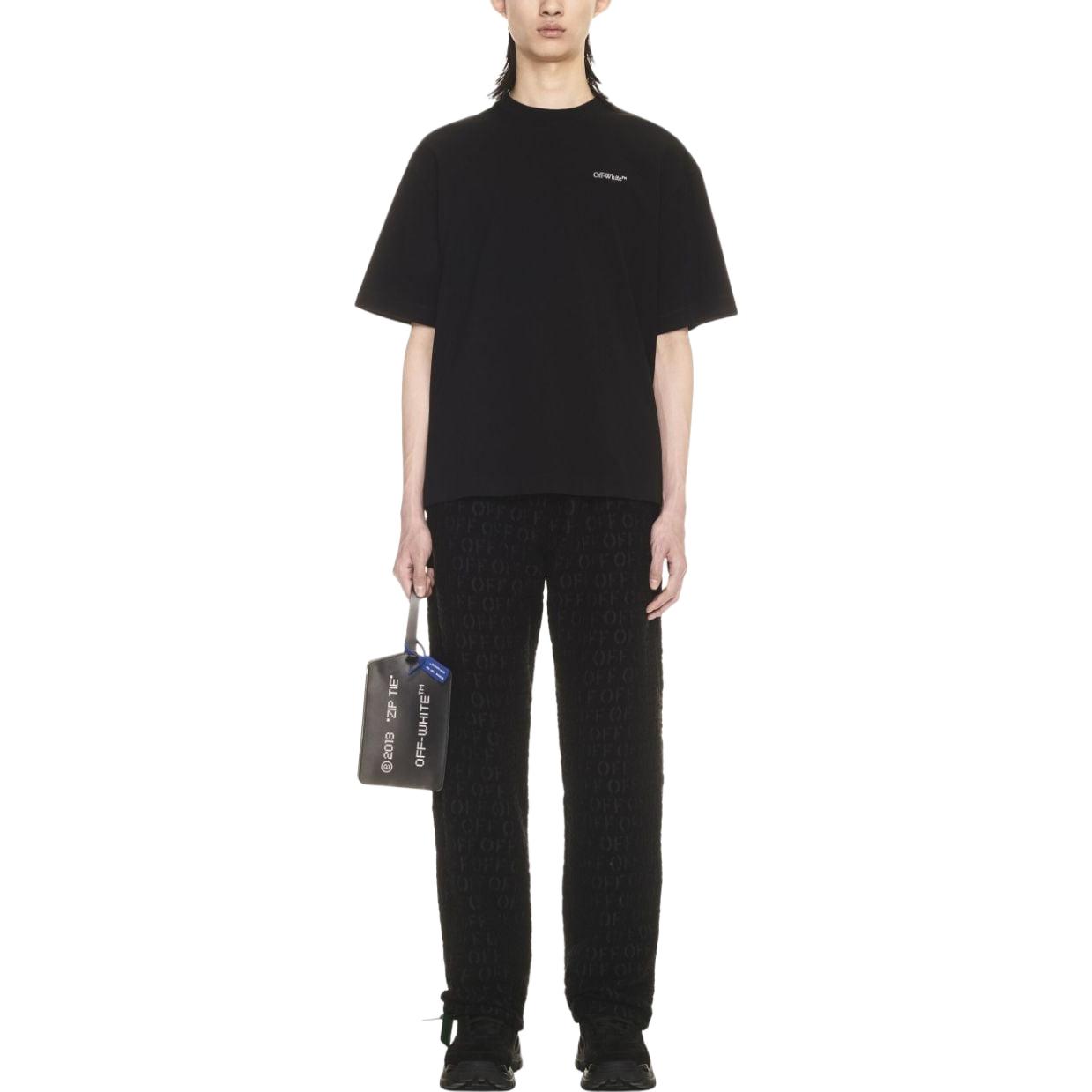 OFF-WHITE SS23 Graphic Print Stretch Cotton T-Shirt Black () OMAA120F23JER0051001 圖 3