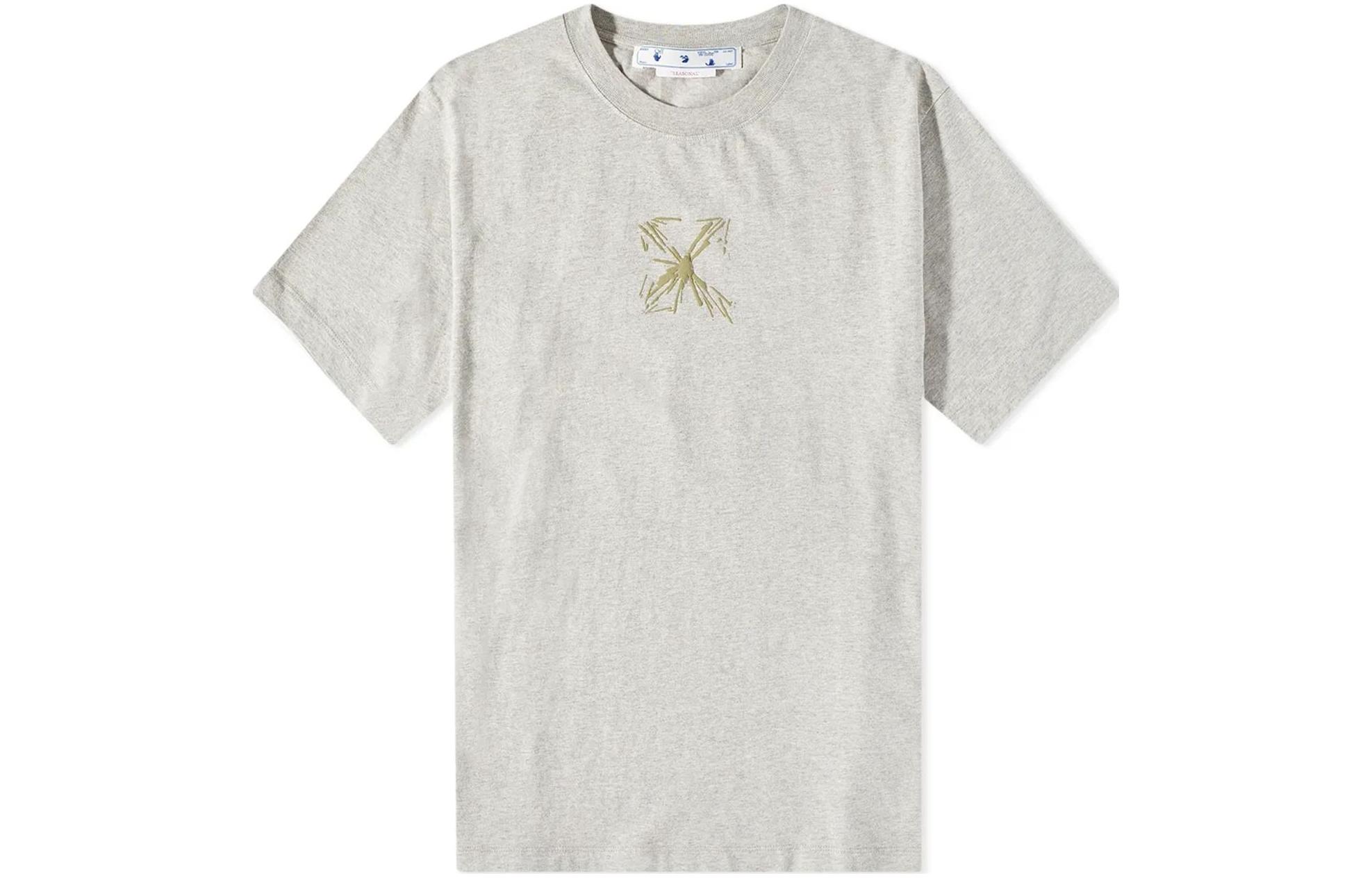 OFF-WHITE SS23 Logo Print Crewneck T-Shirt Gray Regular Fit Men. OMAA027S23JER0050817 圖 2