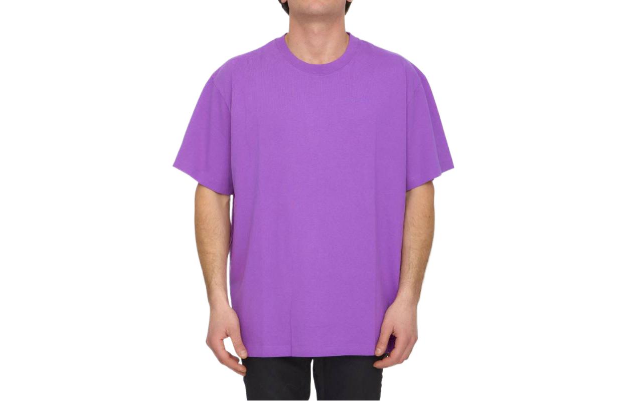Buy OFF-WHITE SS23 Purple Crewneck Regular Fit T-Shirt . OMAA038S23JER0013636