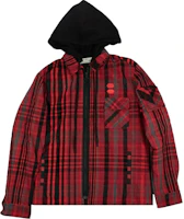 Order OFF-WHITE 2023春夏紅色條紋多口袋連帽夾克 - 男士休閒版型 OMGA061E19E230022010
