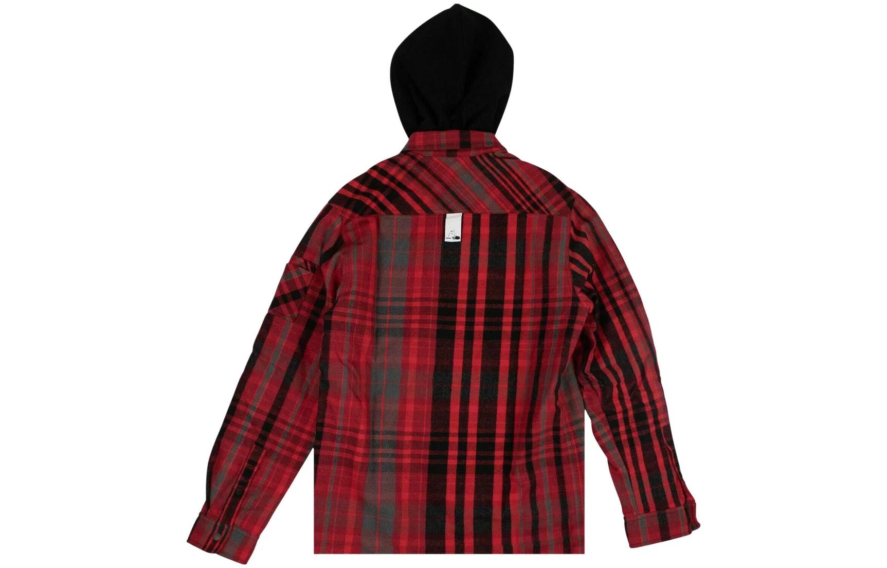 Lookbook OFF-WHITE SS23 ストライプ マルチポケット フーディ ジャケット レッド メンズウェア OMGA061E19E230022010
