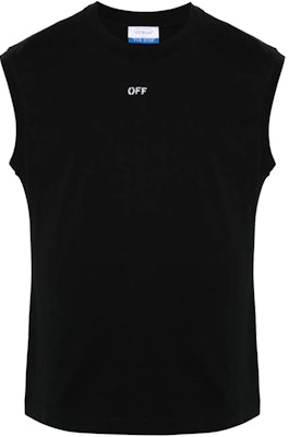 オフホワイト SS24 スリーブレス ソリッドブラック クルーネックタンクトップ レギュラーフィット OMAC027C99JER0011001 Buy オフホワイト SS24 スリーブレス ソリッドブラック クルーネックタンクトップ レギュラーフィット OMAC027C99JER0011001
