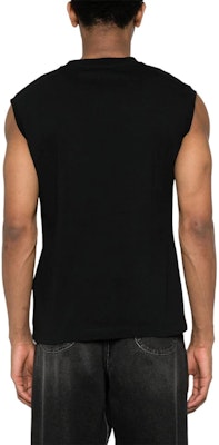 オフホワイト SS24 スリーブレス ソリッドブラック クルーネックタンクトップ レギュラーフィット OMAC027C99JER0011001 Shop オフホワイト SS24 スリーブレス ソリッドブラック クルーネックタンクトップ レギュラーフィット OMAC027C99JER0011001