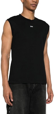 オフホワイト SS24 スリーブレス ソリッドブラック クルーネックタンクトップ レギュラーフィット OMAC027C99JER0011001 Purchase オフホワイト SS24 スリーブレス ソリッドブラック クルーネックタンクトップ レギュラーフィット OMAC027C99JER0011001