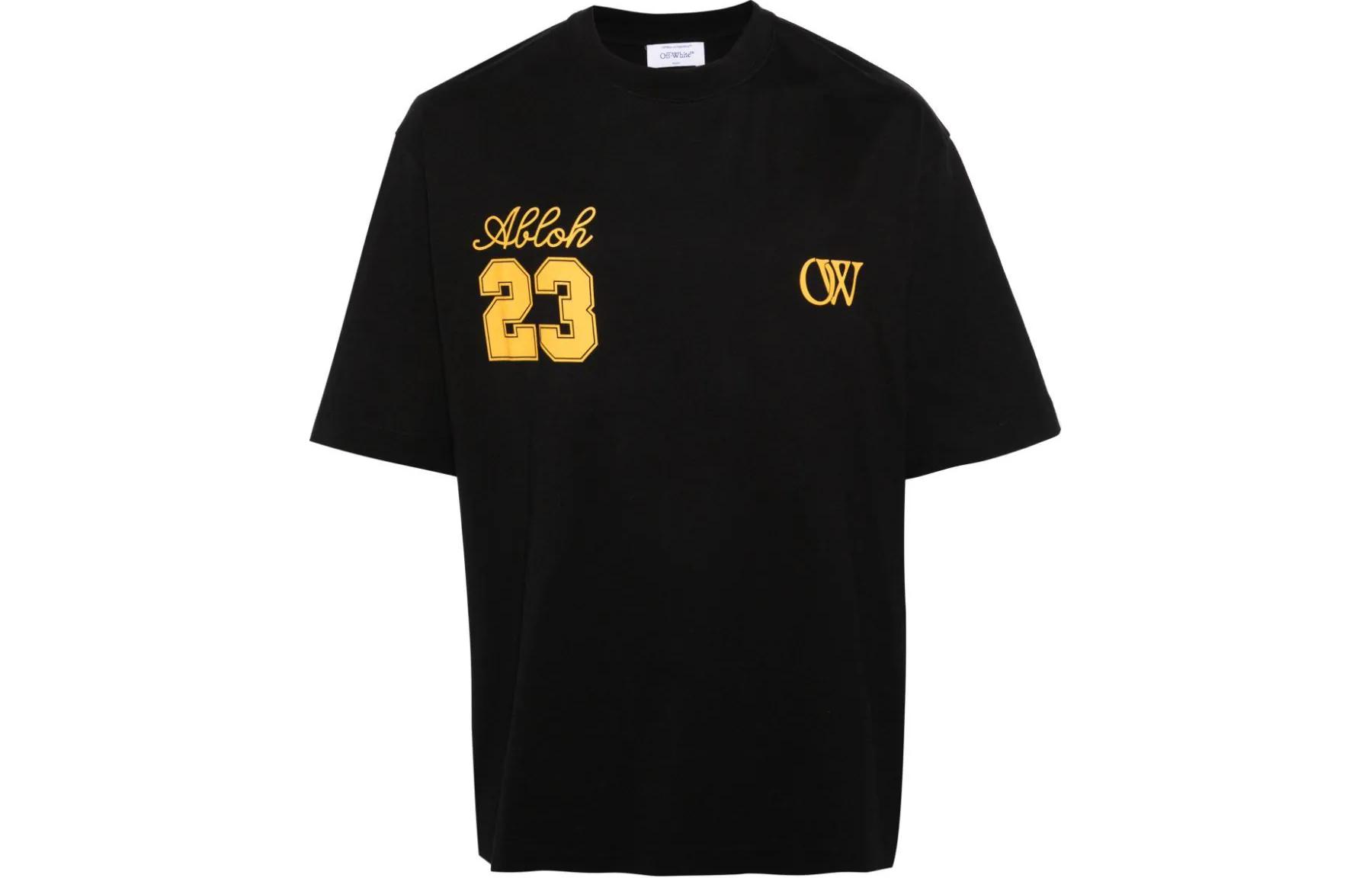 OFF-WHITE SS24 Alphanumeric Print Crewneck T-Shirt Regular Fit Black  Tee OMAA120S24JER0081022 圖 2