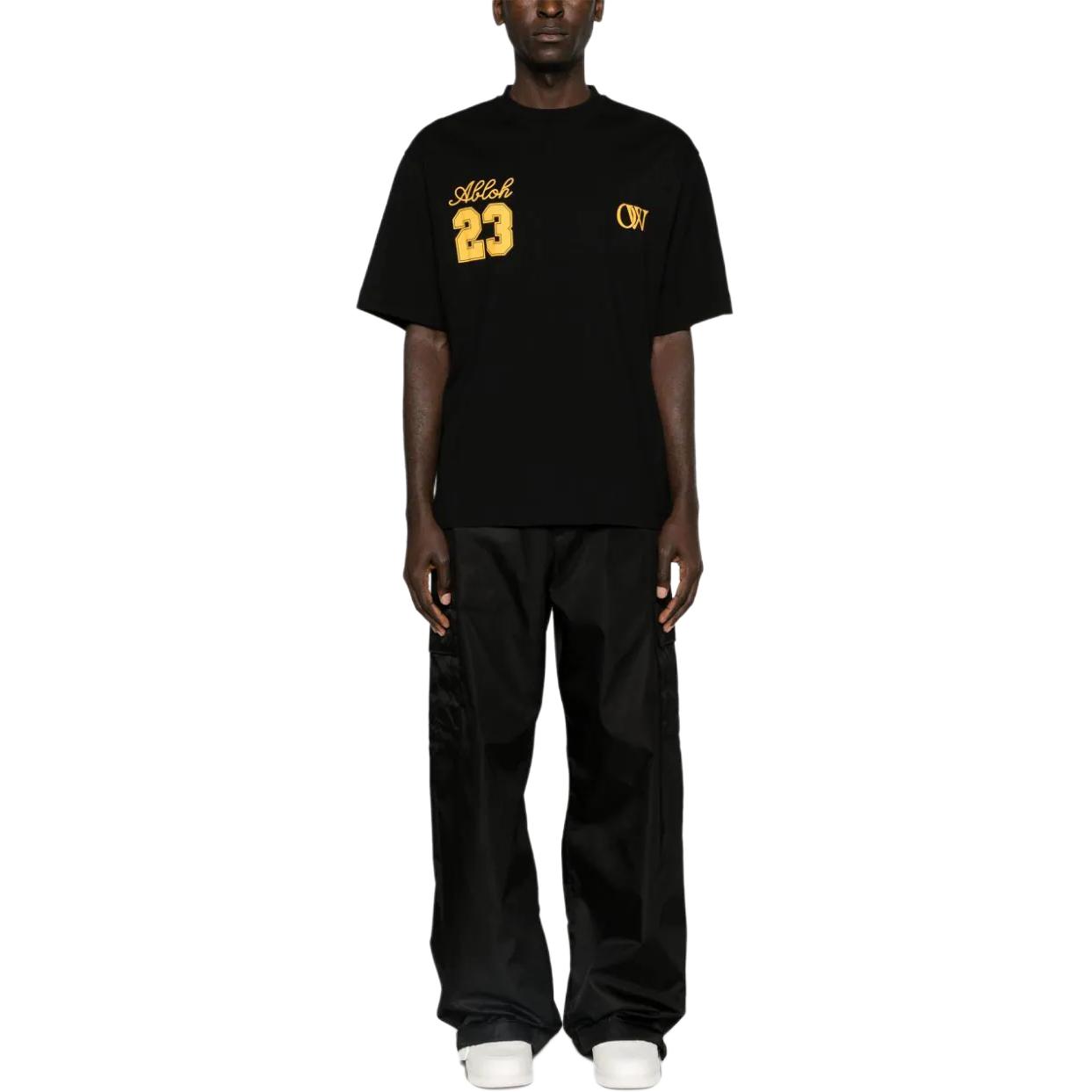 OFF-WHITE SS24 Alphanumeric Print Crewneck T-Shirt Regular Fit Black  Tee OMAA120S24JER0081022 圖 3
