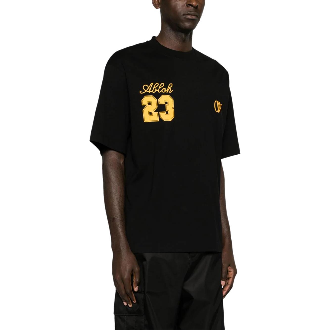 OFF-WHITE SS24 Alphanumeric Print Crewneck T-Shirt Regular Fit Black  Tee OMAA120S24JER0081022 圖 5
