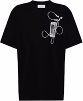 OFF-WHITE SS24 Black Graphic Print Short-Sleeve Regular Fit T-Shirt Men OMAA161S24JER0021006 OFF-WHITE SS24 Black Graphic Print Short-Sleeve Regular Fit T-Shirt Men OMAA161S24JER0021006