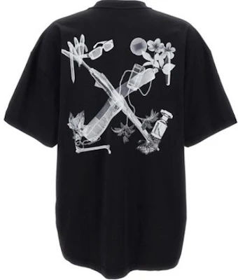 OFF-WHITE SS24 黑色圖案印花短袖合身男裝T恤 OMAA161S24JER0021006 Lookbook OFF-WHITE SS24 黑色圖案印花短袖合身男裝T恤 OMAA161S24JER0021006