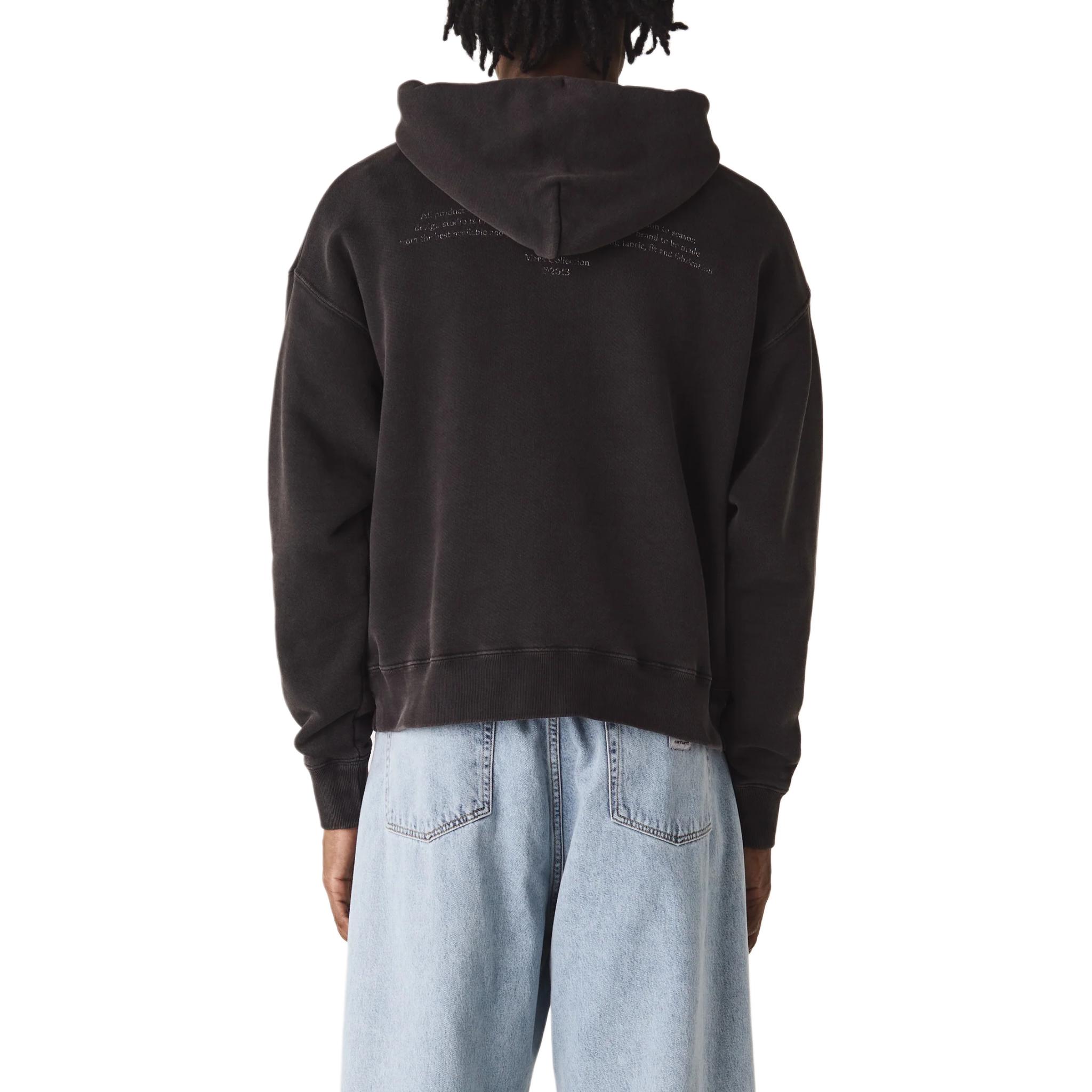 Details for 오프화이트 SS24 포트레이트 프린트 블랙 후디 풀오버 스웨터. OMBB085S24FLE0091001