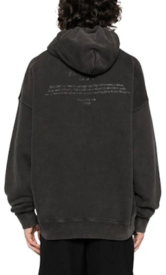 OFF-WHITE SS24 人像印花連帽黑色套頭衫毛衣。 OMBB085S24FLE0091001 Sizing OFF-WHITE SS24 人像印花連帽黑色套頭衫毛衣。 OMBB085S24FLE0091001