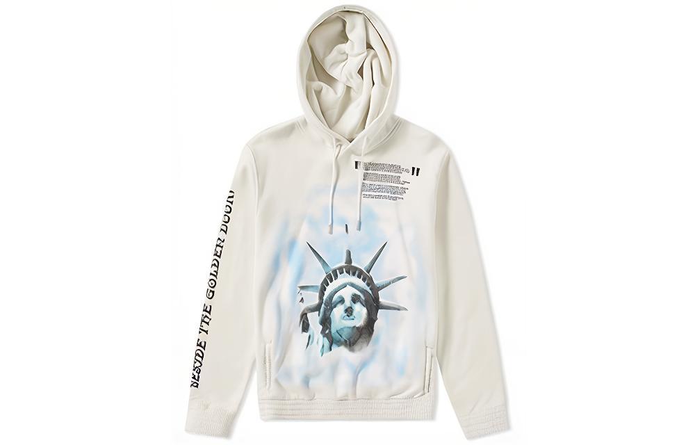 OFF-WHITE Statue of Liberty Hoodie Beige OMBB034E181920150299