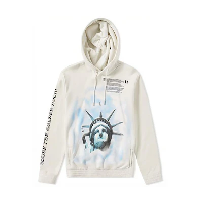 OFF-WHITE Statue of Liberty Hoodie Beige OMBB034E181920150299