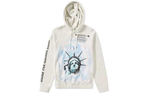 OFF-WHITE Statue of Liberty Hoodie Beige OMBB034E181920150299 圖 2