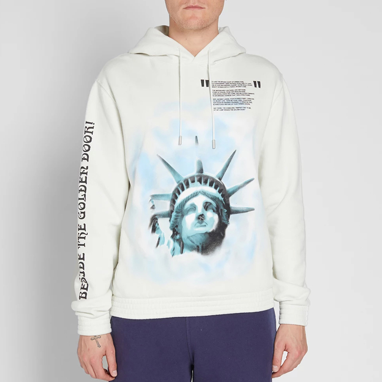 OFF-WHITE Statue of Liberty Hoodie Beige OMBB034E181920150299 圖 3