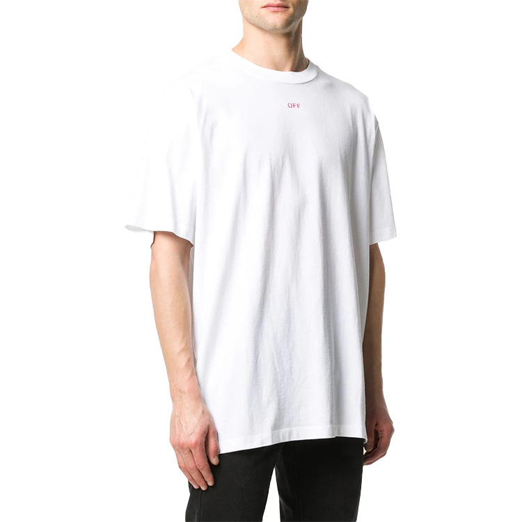 Shop OFF-WHITE Stencil Arrows 短袖T恤 白色 OMAA038E20JER0030125