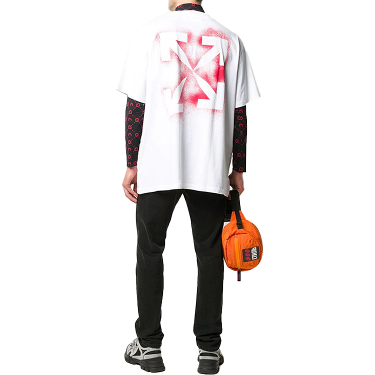 Sizing OFF-WHITE Stencil Arrows 短袖T恤 白色 OMAA038E20JER0030125
