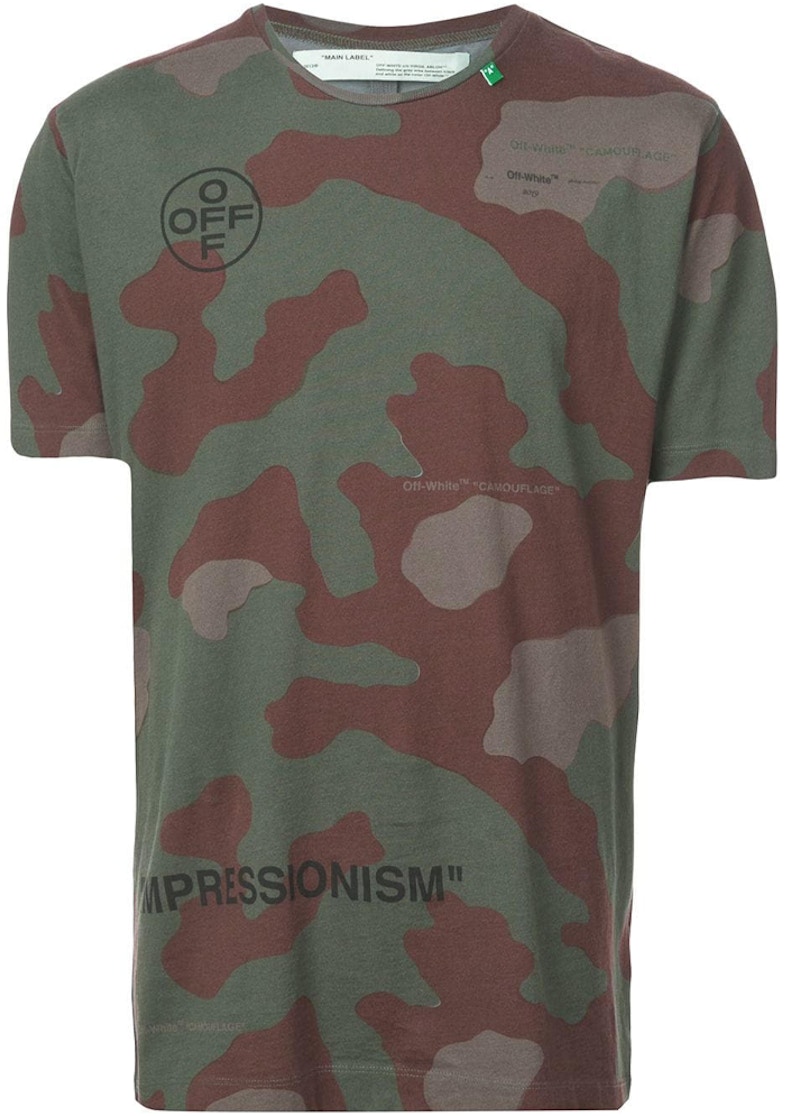 Buy Camiseta Off-White Stencil Camuflaje Multicolor