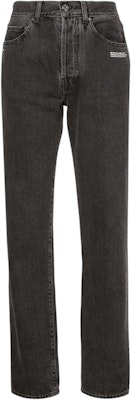 Off-White Straight Fit Denim Jeans Black Buy Off-White Straight Fit Denim Jeans Black