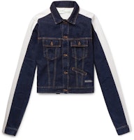 Off-White Striped Denim Jacket Dark Blue/White Off-White Striped Denim Jacket Dark Blue/White