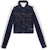 Off-White Striped Denim Jacket Dark Blue/White