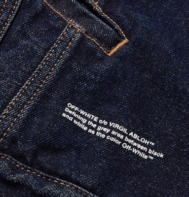 Off-White Striped Denim Jacket Dark Blue/White Order Off-White Striped Denim Jacket Dark Blue/White