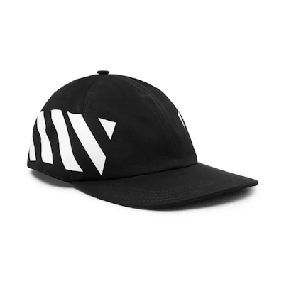 Off-White Striped Diag Canvas Hat Black/White