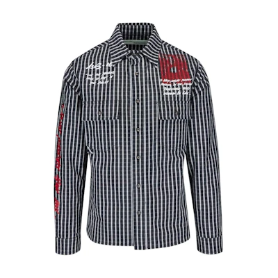 Off-White Striped Monalisa Shirt Black/White