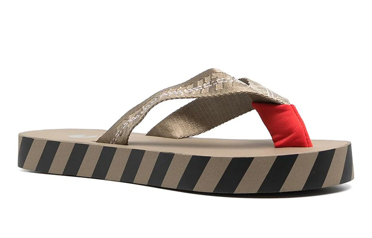 Off-White Striped Slide 'Brown' 圖 2