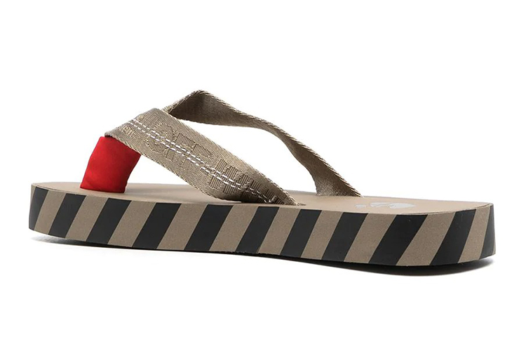 Off-White Striped Slide 'Brown' 圖 3