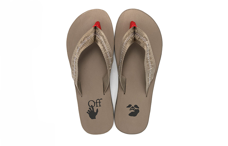 Off-White Striped Slide 'Brown' 圖 4