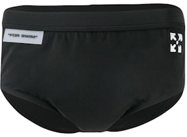 Off-White Swim Briefs Black/White Off-White Swim Briefs Black/White