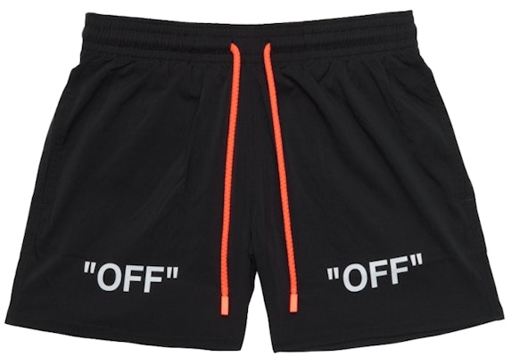Off-White Swim Shorts Black/White Buy Off-White Swim Shorts Black/White
