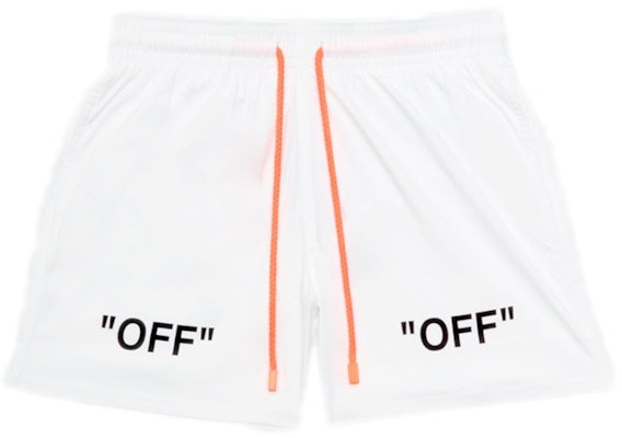Off-White Swim Shorts White/Black Buy Off-White Swim Shorts White/Black