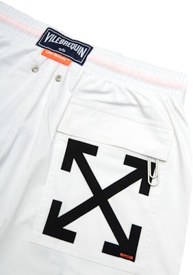 Off-White Swim Shorts White/Black Lookbook Off-White Swim Shorts White/Black
