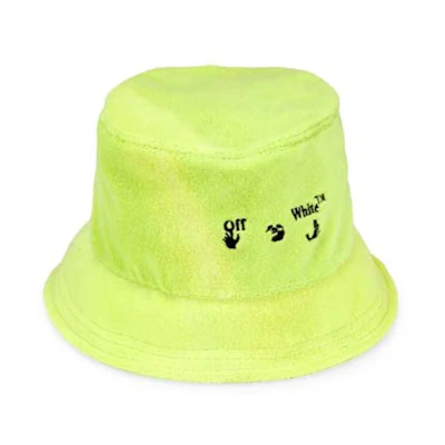 OFF-WHITE Swimming Man Towel Bucket Hat Yellow Fluo/Black
