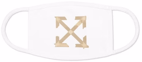 Off-White Tape Arrow Face Mask White/Beige Off-White Tape Arrow Face Mask White/Beige