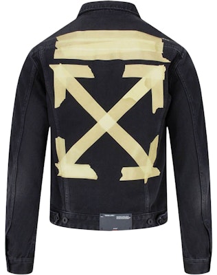 Off-White Tape Arrows Denim Jacket Black/Beige Order Off-White Tape Arrows Denim Jacket Black/Beige