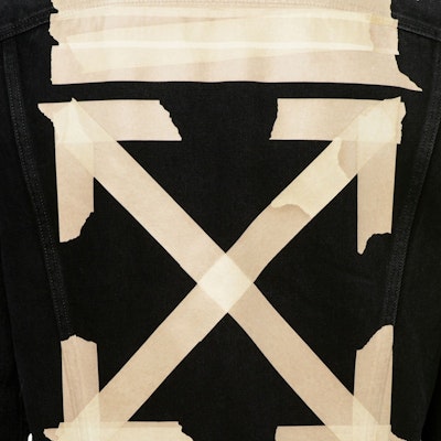 Off-White Tape Arrows Denim Jacket Black/Beige Lookbook Off-White Tape Arrows Denim Jacket Black/Beige