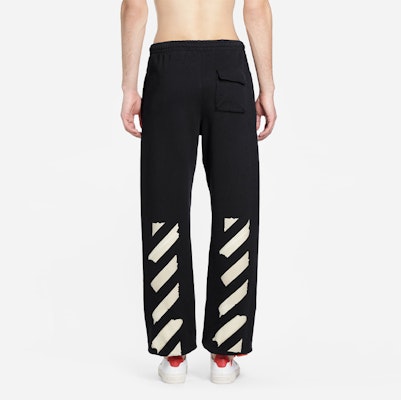 Off-White Tape Arrows Long Sweatpants Black/Beige Shop Off-White Tape Arrows Long Sweatpants Black/Beige