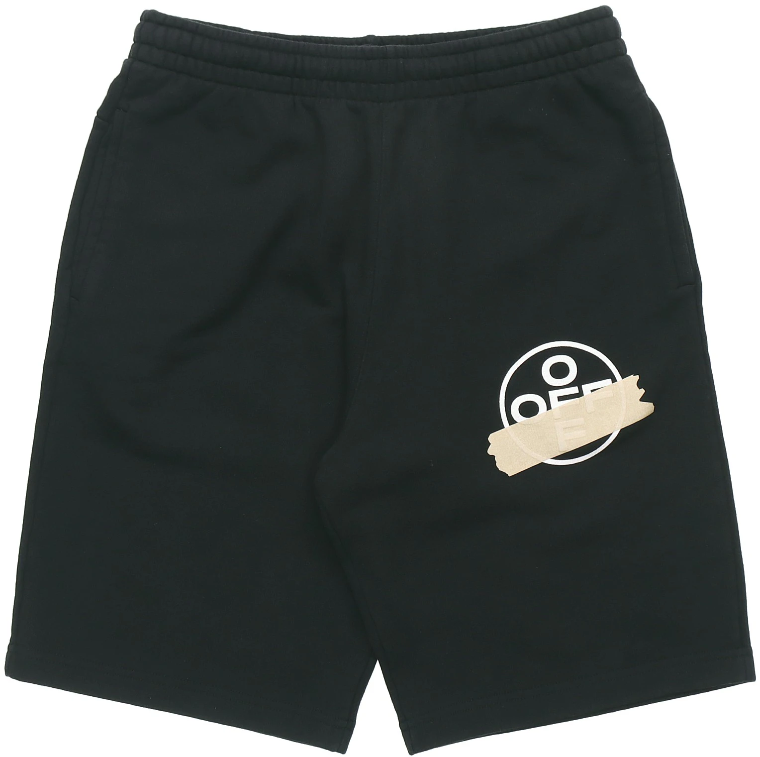 off-white-tape-arrows-sweatshort-black-beige
