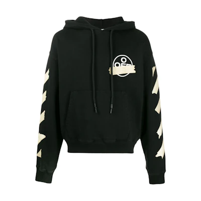 Off-White Tape Diag Arrows Hoodie Black/Beige