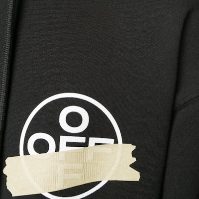 Off-White Tape Diag Arrows Hoodie Black/Beige Order Off-White Tape Diag Arrows Hoodie Black/Beige